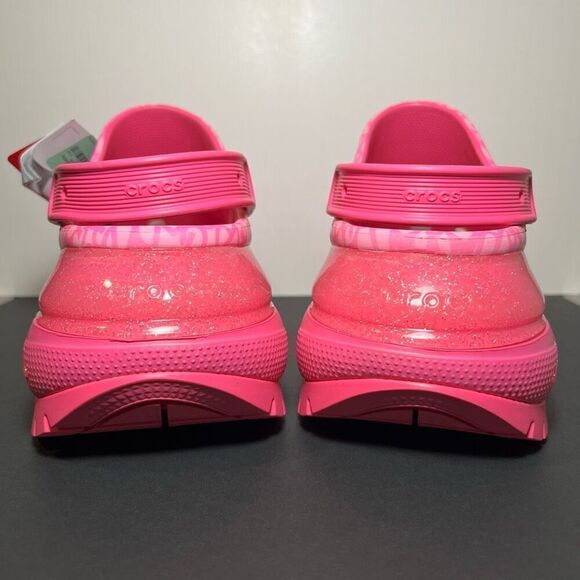 Mens *NWT* CROCS Barbie Movie Mega Crush Pink Clogs / Size 13 - Picture 4 of 8
